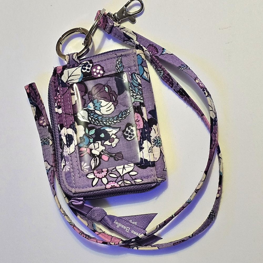 Vera Bradley Purple Floral ID Wallet